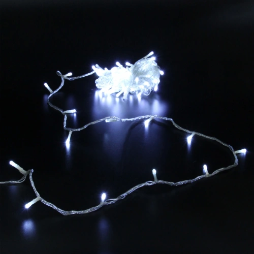 Гирлянда для дома "Мерцание Premium" 9,5 м 100 ламп LED прозр провод,1 реж.,IP-40, Белый (возможность соединения)