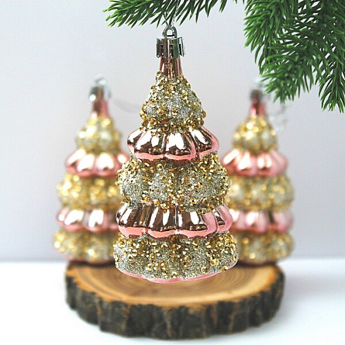 Набор украшений SHINE "Magic tree" 6х10,4 см (3 шт.), rose pink