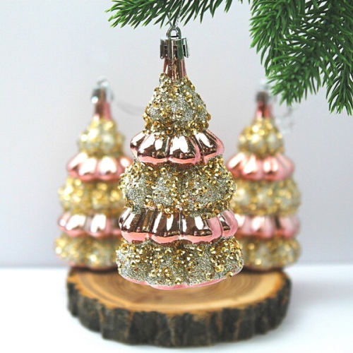 Набор украшений SHINE "Magic tree" 6х10,4 см (3 шт.), rose pink