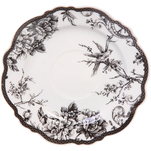 Чайная пара Эдем (кружка 250мл, блюдце,ложка) серая_4