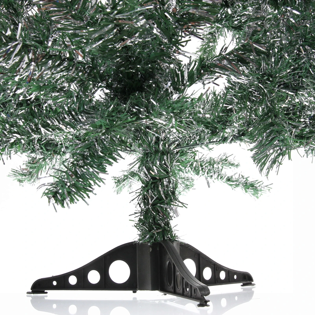 Ёлка "Серебряная дымка" 150 см, ПВХ зеленый с серебром (420 веток) 