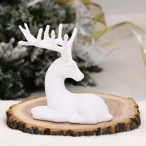 Фигурка новогодняя "Милый олень" 8.5*3.5*10 см, Белый