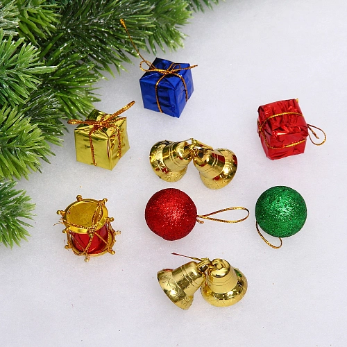 Набор украшений "Праздничный наборчик" 10*9 см  (набор 8 шт), микс