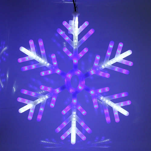 Фигура светодиодная "Морозная снежинка" 58 см, 258 ламп LED,авторежим, 220V, Синий/белый