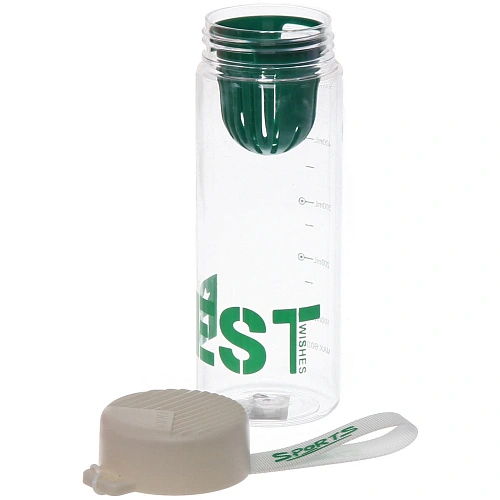 Бутылка питьевая пластиковая 600мл BEST, микс цветов_11