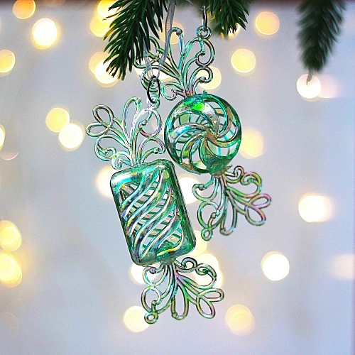 Подвеска "Сказочная сладость" 3,8*10,6 см (набор 2 шт), Зелёный