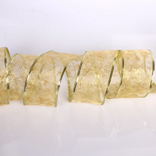 Гирлянда для дома ЛЕНТА ДЕКОРАТИВНАЯ  Морозные снежинки 2,0 м, 6 см, 20 ламп LED (на батарейках), Золото (подсветка золото)_4