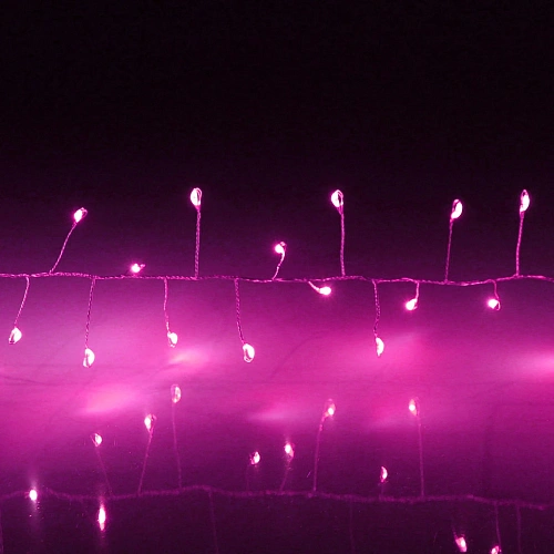 Гирлянда для дома 2,0 м 150 ламп LED  Мишура, IP-40, Розовый_2