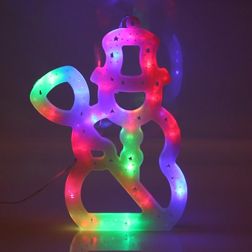 Фигура светодиодная 30 см,Снеговик мультицвет_11