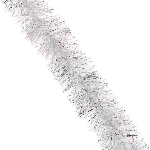 Мишура "Зимняя сказка" 2м, 15 см, Белый/Серебро