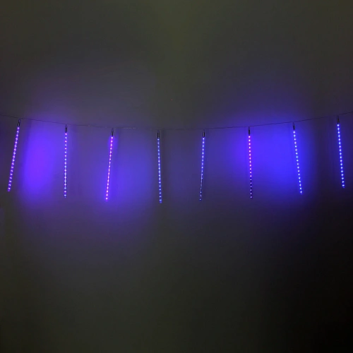 Гирлянда для улицы "Тающая сосулька" 3,0 м*50 см 288 лампы LED, IP-54, Синий (8 трубок)