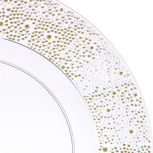 Поднос пластиковый Кристалл 33см золотой песок_3
