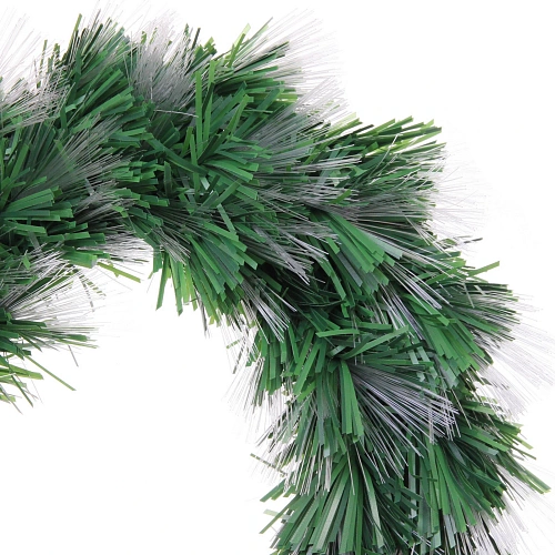 Венок хвойный Волшебные переливы d-40 см светодиодный, Теплый белый_8