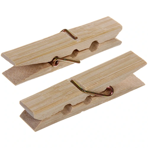 Прищепки бельевые Селфи бамбук (20шт) 6см_7