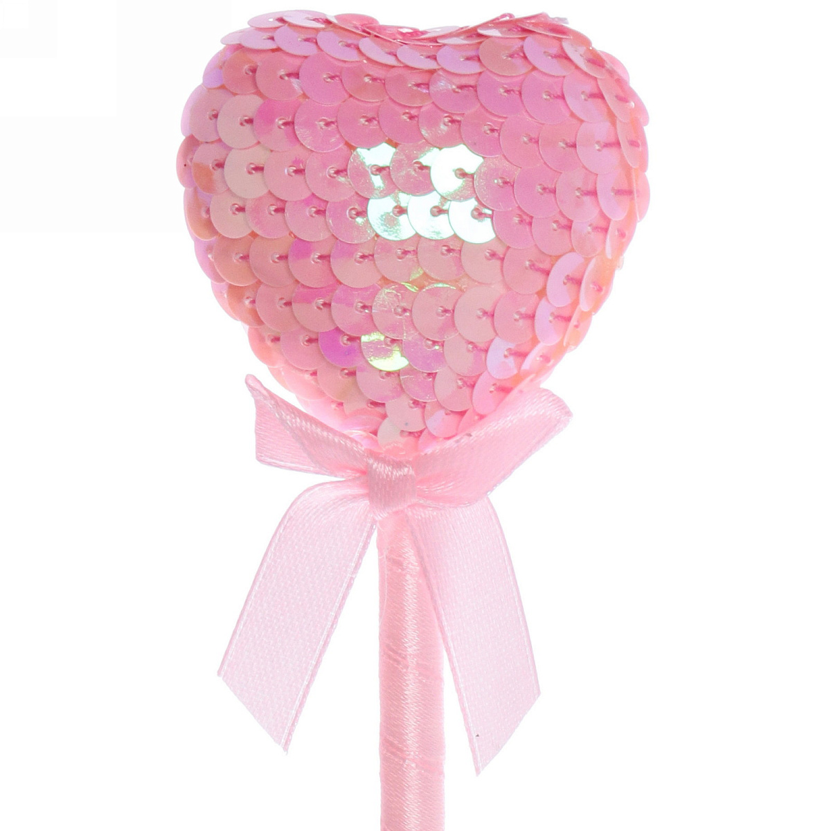 Ручка шариковая "Heart- Пайетки", цвет синий, 22 см
