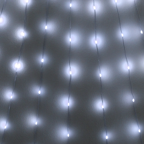 Гирлянда для дома ЗАНАВЕС Звездное сияние 2 м (водопад) 196 ламп LED, 7 режимов, IP-20, 220v, Белый_3