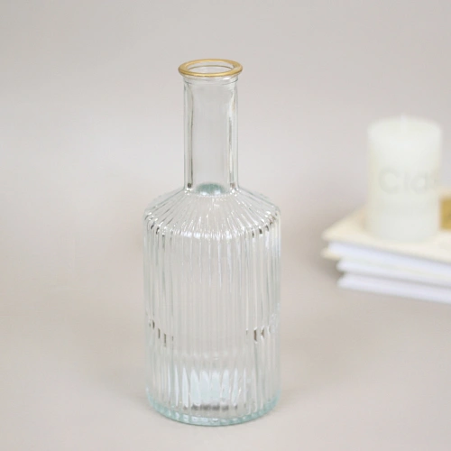 Ваза стеклянная "Амфора" 21,5*8см прозрачная