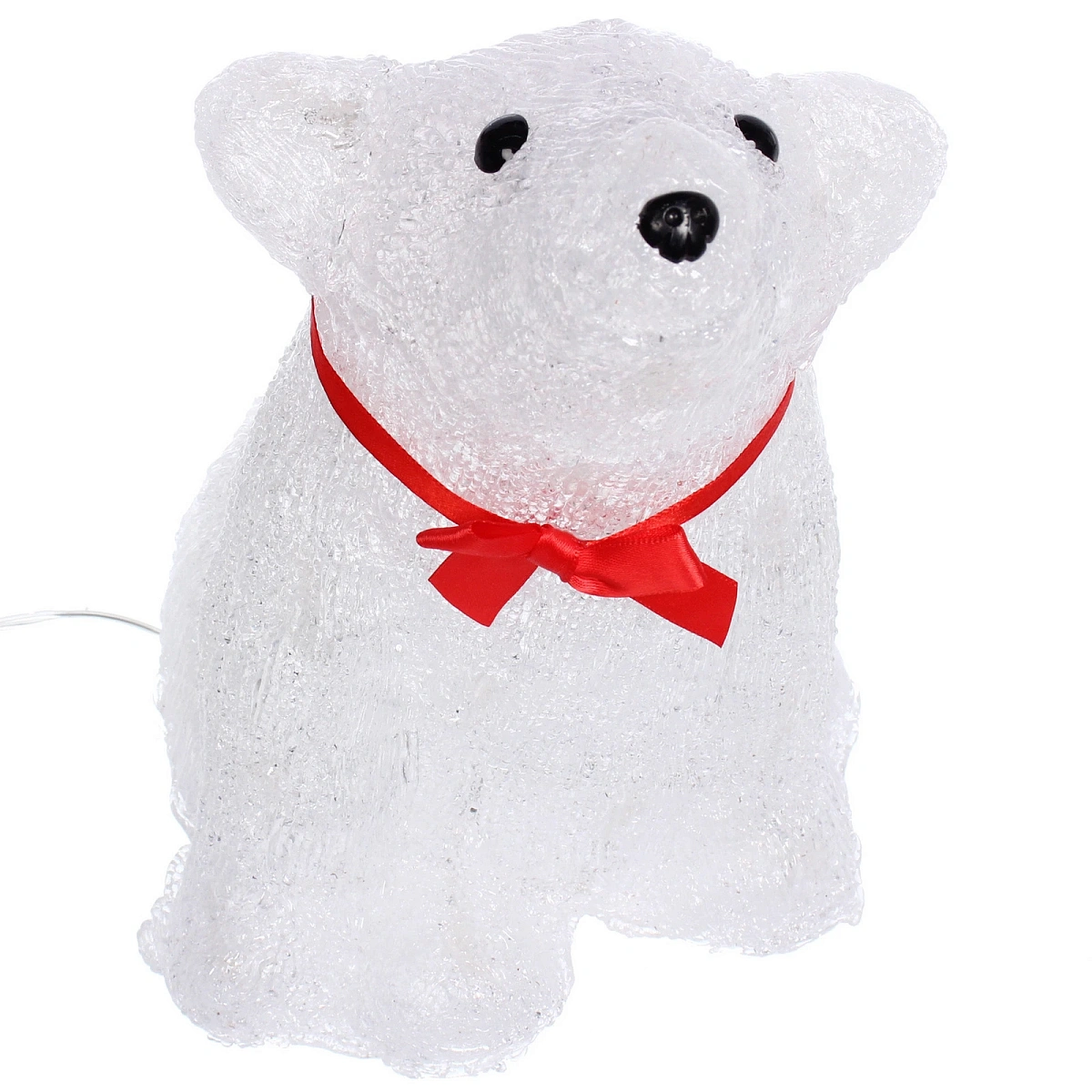 Фигура светодиодная "Белый мишка" 16,5*21*26 см, 30 ламп LED, авторежим, 220V, Белый