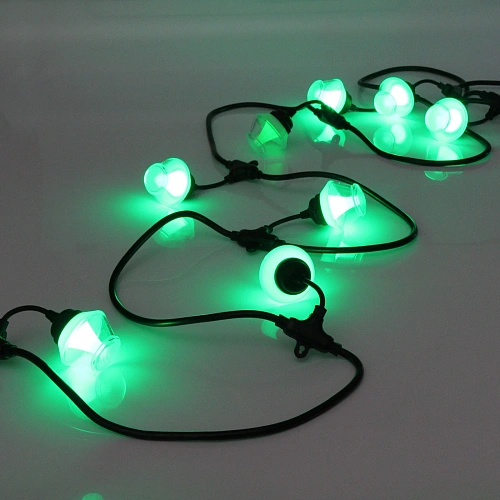 Гирлянда для улицы НИТЬ Spectrum 5 м 10 ламп LED (56 см), черный провод, 72 режима, IP-65, (пульт ду), Мультицвет (возможность соединения)_4