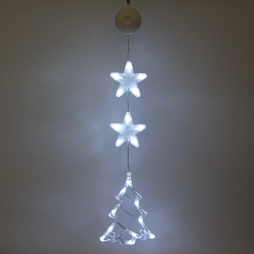 Фигура светодиодная Елочка 1519 см (батарейки 3 ААА), 1 реж, Белый_3