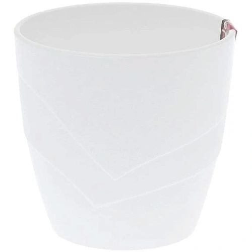 Кашпо для цветов пластиковое 1,2л d-13см"Грация" со вставкой прозрачный
