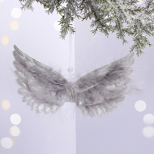 Подвеска "Волшебные крылья" 23 см, Серебро