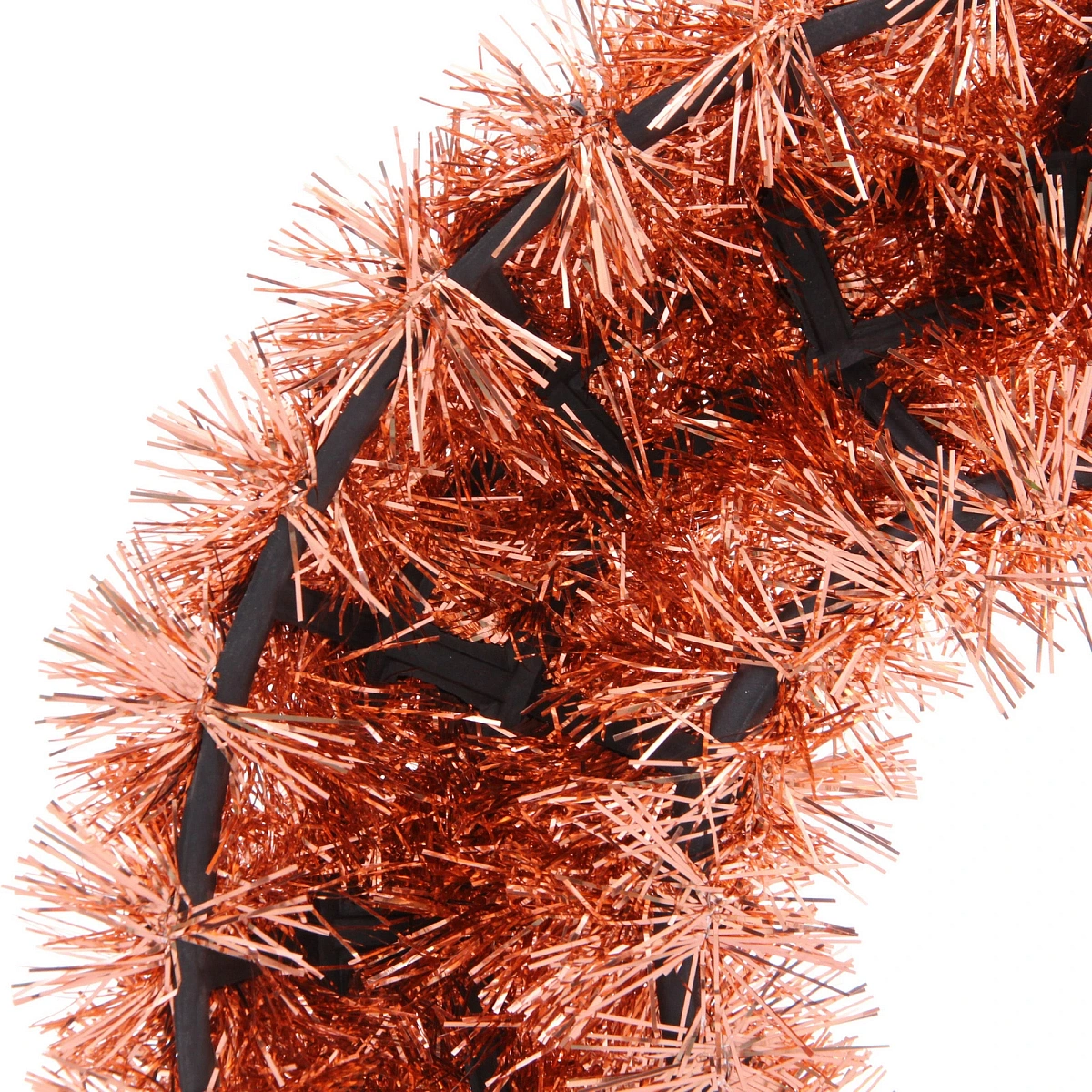 Венок декоративный TINSEL "Яркие переливы" 38 см, Медный