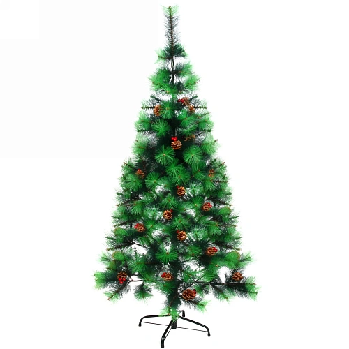 Ёлка "Тайга" 210 см, леска с шишками и ягодами (310 веток)