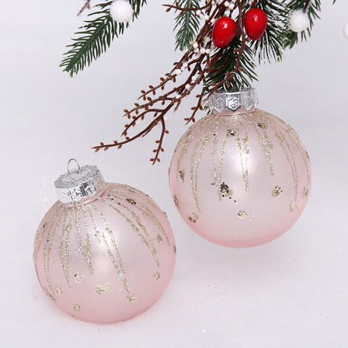 Набор украшений SHINE "Diamond Tears" 8 см (2 шт.), baby pink