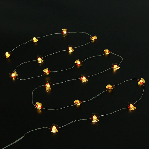 Гирлянда для дома Колокольчик(22см) на батарейках 2,0 м 20 ламп LED, 1 реж, IP-20, Теплый белый (батарейки CR2032)_5