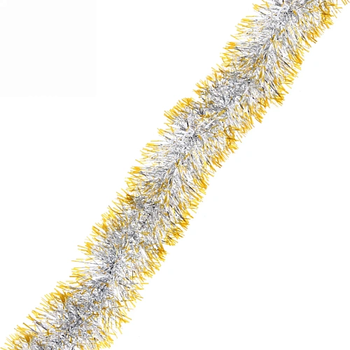 Мишура 2м 7см "Вспышки карнавала" золото/серебро