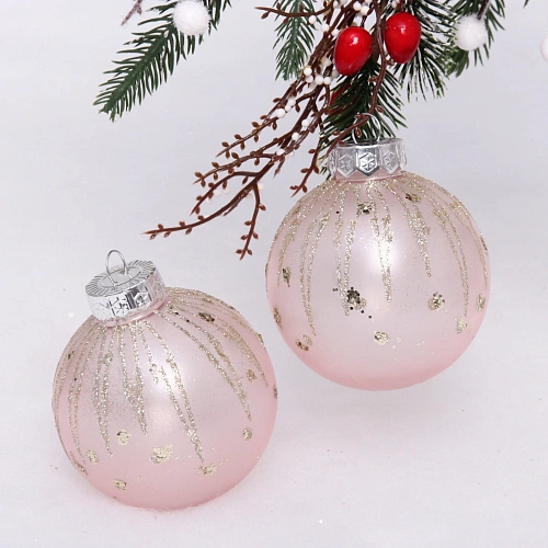 Набор украшений SHINE "Diamond Tears" 8 см (2 шт.), baby pink