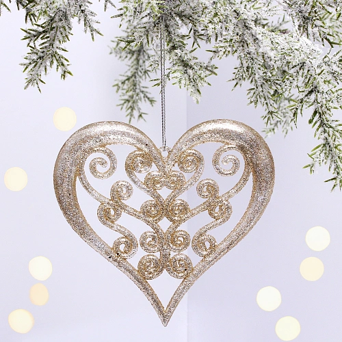 Подвеска "Блеск сердца" 12 см, Золото