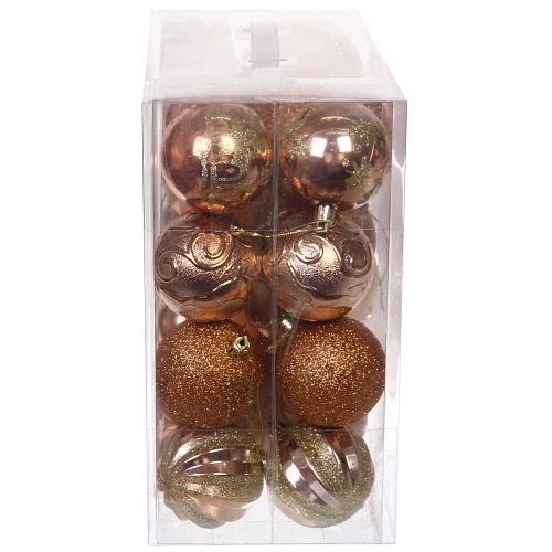 Набор ёлочных украшений Wish 6 см + 4 см (53 предмета), Шампань_7