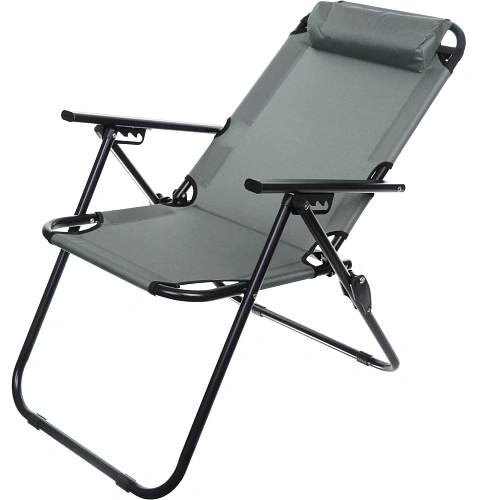 Кресло складное с подлокотниками TFS1608, 546895 см, 3 положения, серый_6