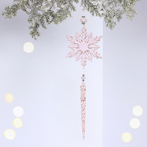 Подвеска "Снежная принцесса" 30 см, Розовый