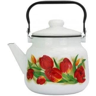 Чайник эмалированный 3,5л "Тюльпаны" 01-2713/4