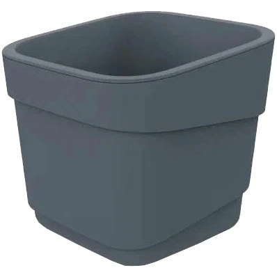Горшок для цветов фактурный Hills 4л (d188, h176мм)(серый)