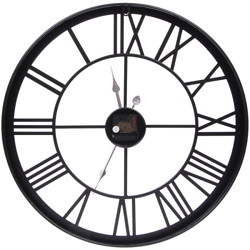 Часы настенные LOFT HOME  50см, черный металл_4