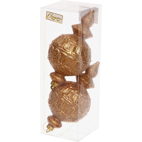 Ёлочные игрушки VERSAILLES Снежная капля 168 см (набор 2 шт), Розовое золото_5