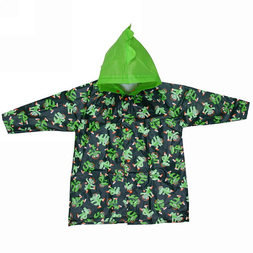 Дождевик-плащ детский Волшебные звери-Заводной крокодил с капюшоном, на кнопках, размер M(5742см) ДоброСад_3