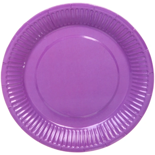 Тарелка бумажная 18 см в наборе 10 шт "Фиолетовая"