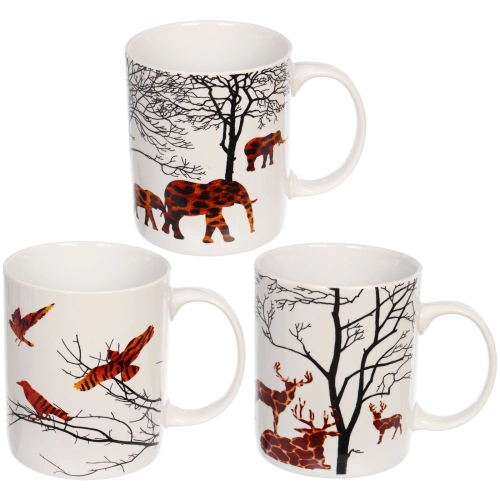 Кружка керамическая 330мл "Сафари парк", микс рисунков