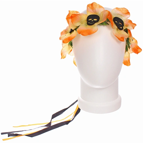 Ободок для волос карнавальный Helloween - Цветы, микс_5