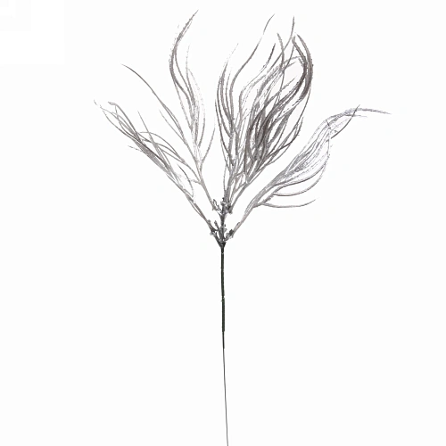 Ветка декоративная "Лесная принцесса" 23 см, Серебро
