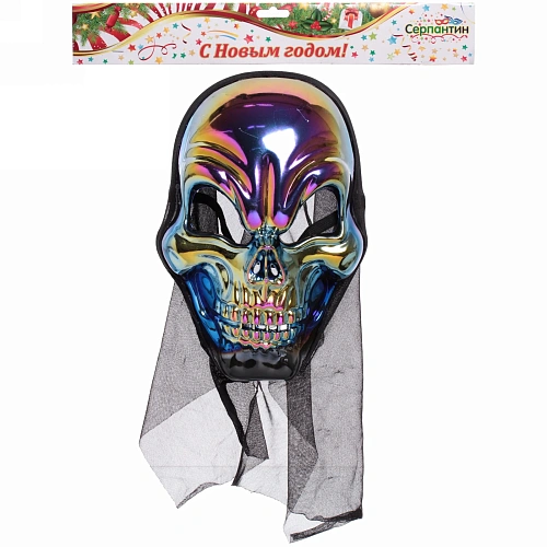 Маска карнавальная Зловещий череп 1828 см_3