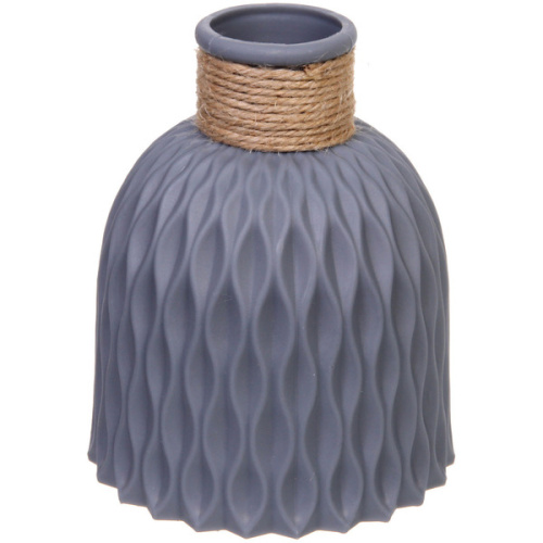 Ваза из пластика "Розали" 12*15см цвет серый