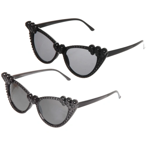 Очки карнавальные "Страшное очарование" (микс серебро и черный)