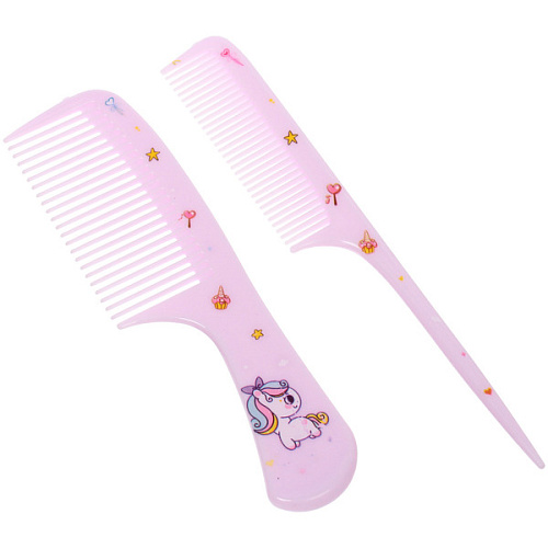 Расчески в наборе детские на блистере 2шт Сияй и Мерцай!, единорожек, 144162,5см_2