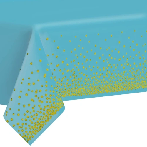 Скатерть "Руби" 137*183см цвет голубой, пвх